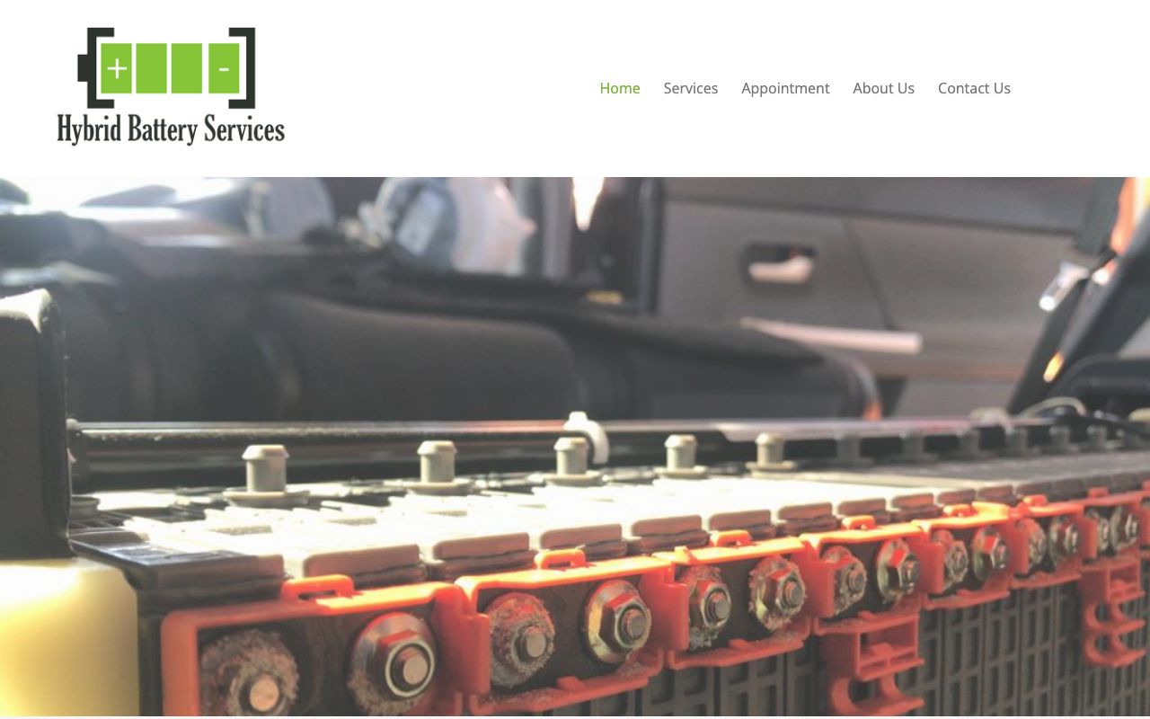 Preview of Hybrid Battery's website