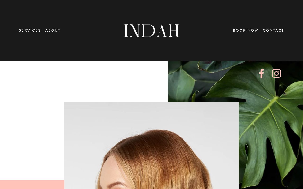 Preview of Indah's website