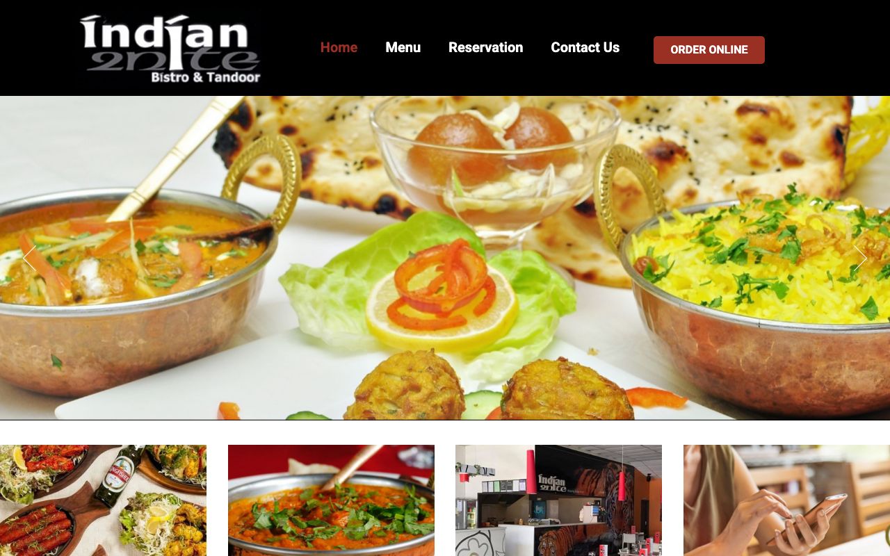 Preview of Indian2nite Bistro & Tandoor's website