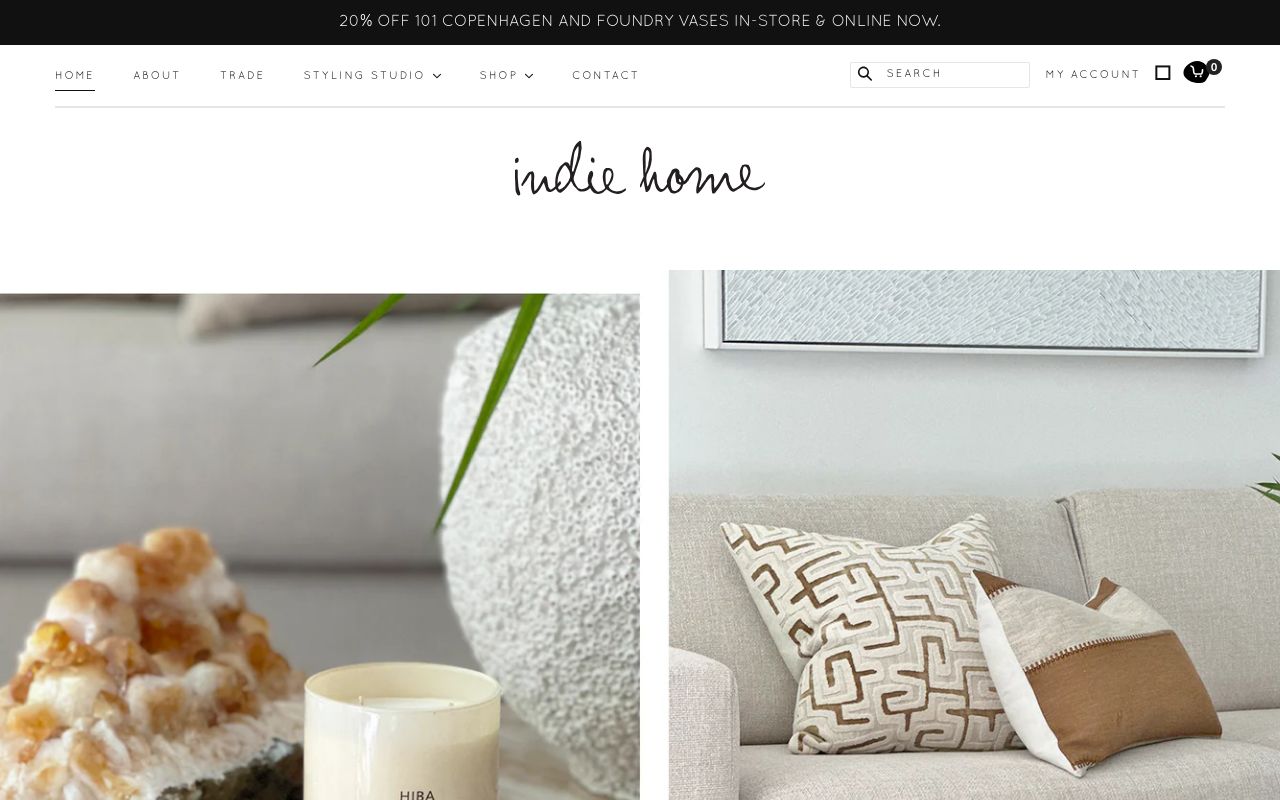 Preview of Indie Home Collective's website