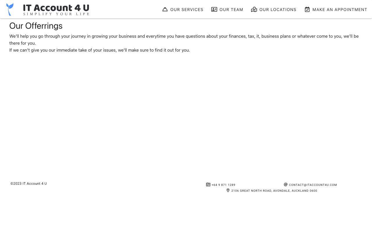 Preview of IT Account 4 U's website