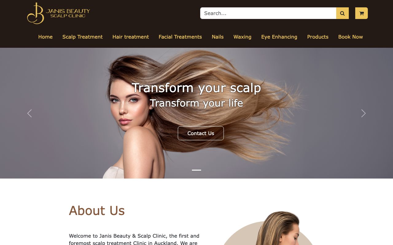 Preview of Janis Beauty's website