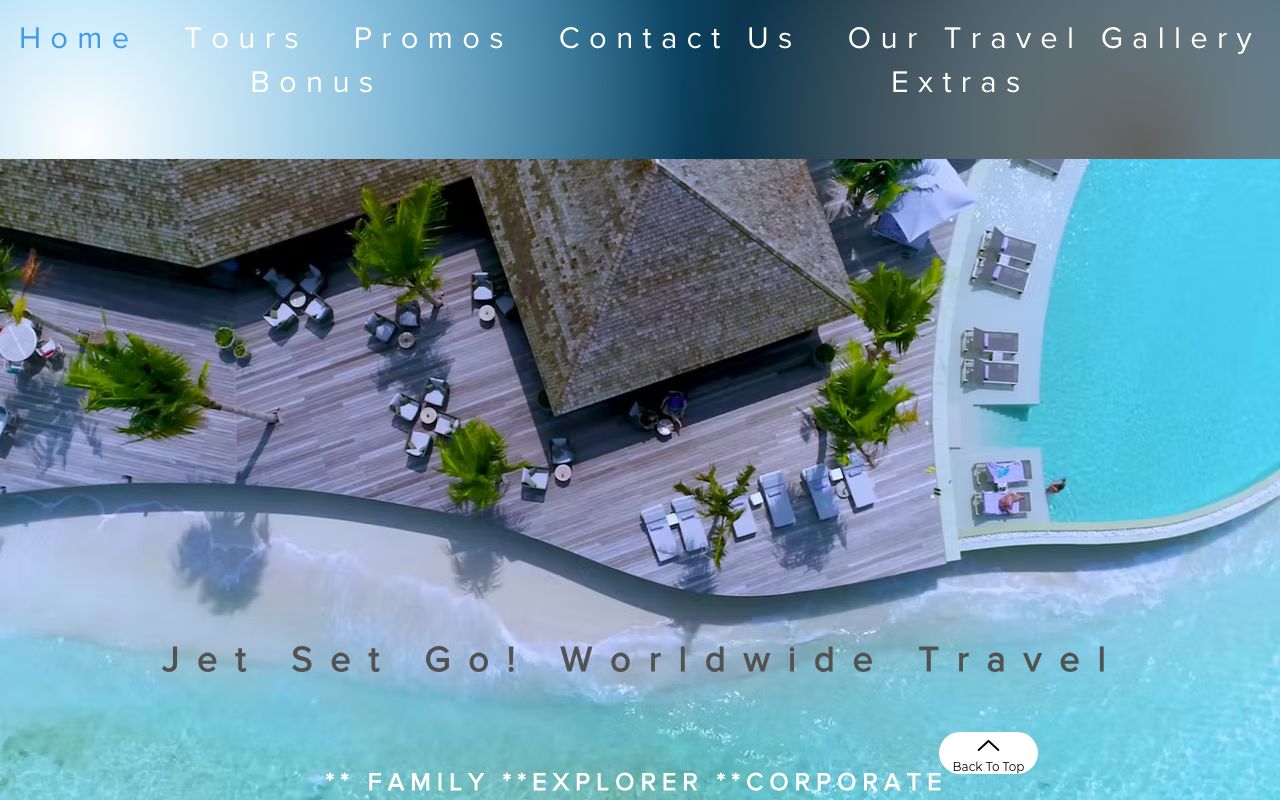 Preview of Jet Set Go! Worldwide Travel's website