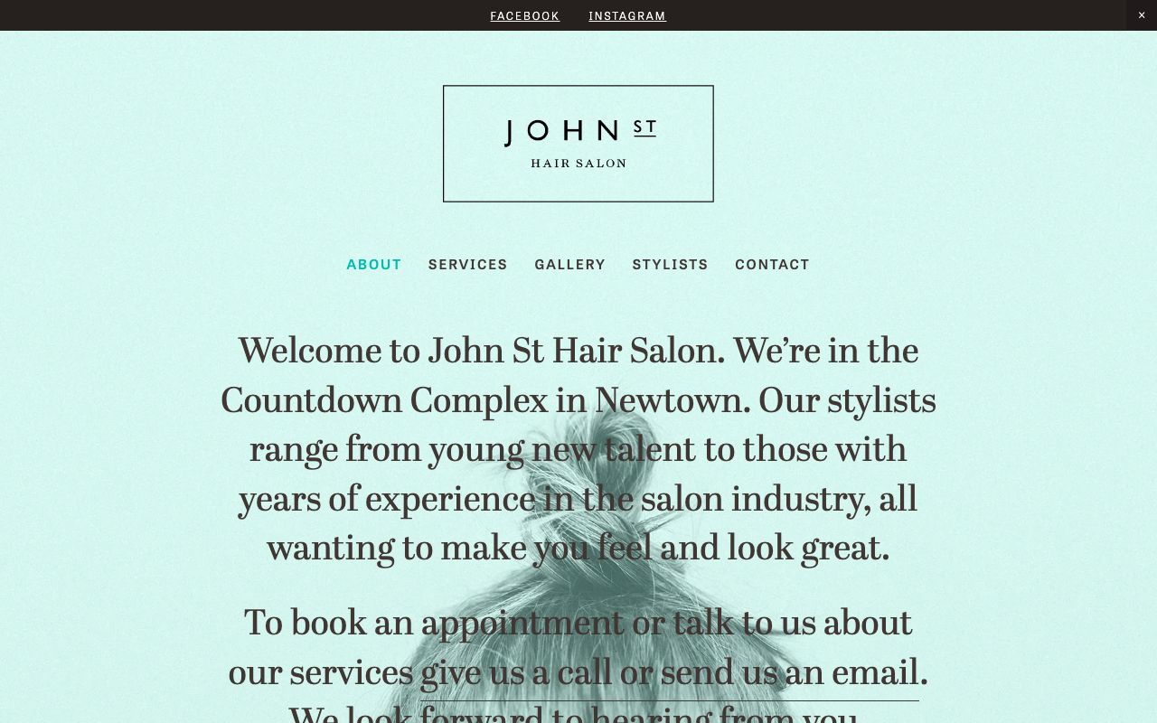 Preview of John St Hair Salon's website