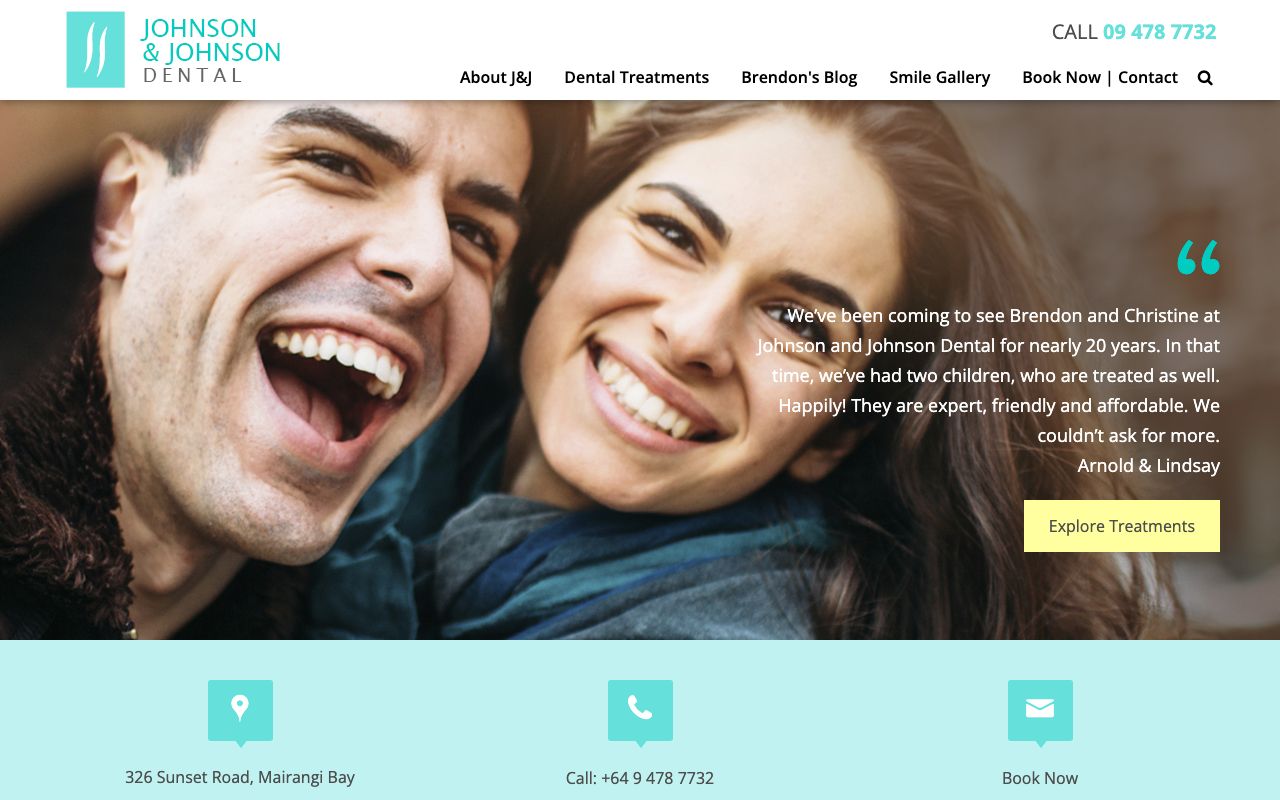 Preview of Johnson and Johnson Dental's website