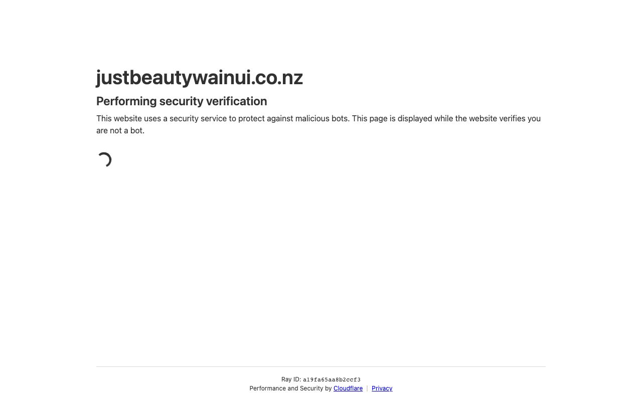 Preview of Just Beauty @ Wainui's website