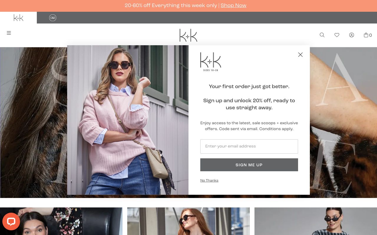Preview of K&K's website