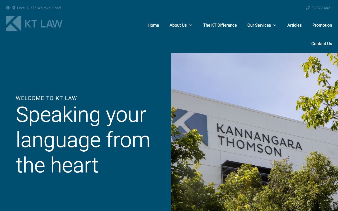 Preview of Kannangara Thomson's website