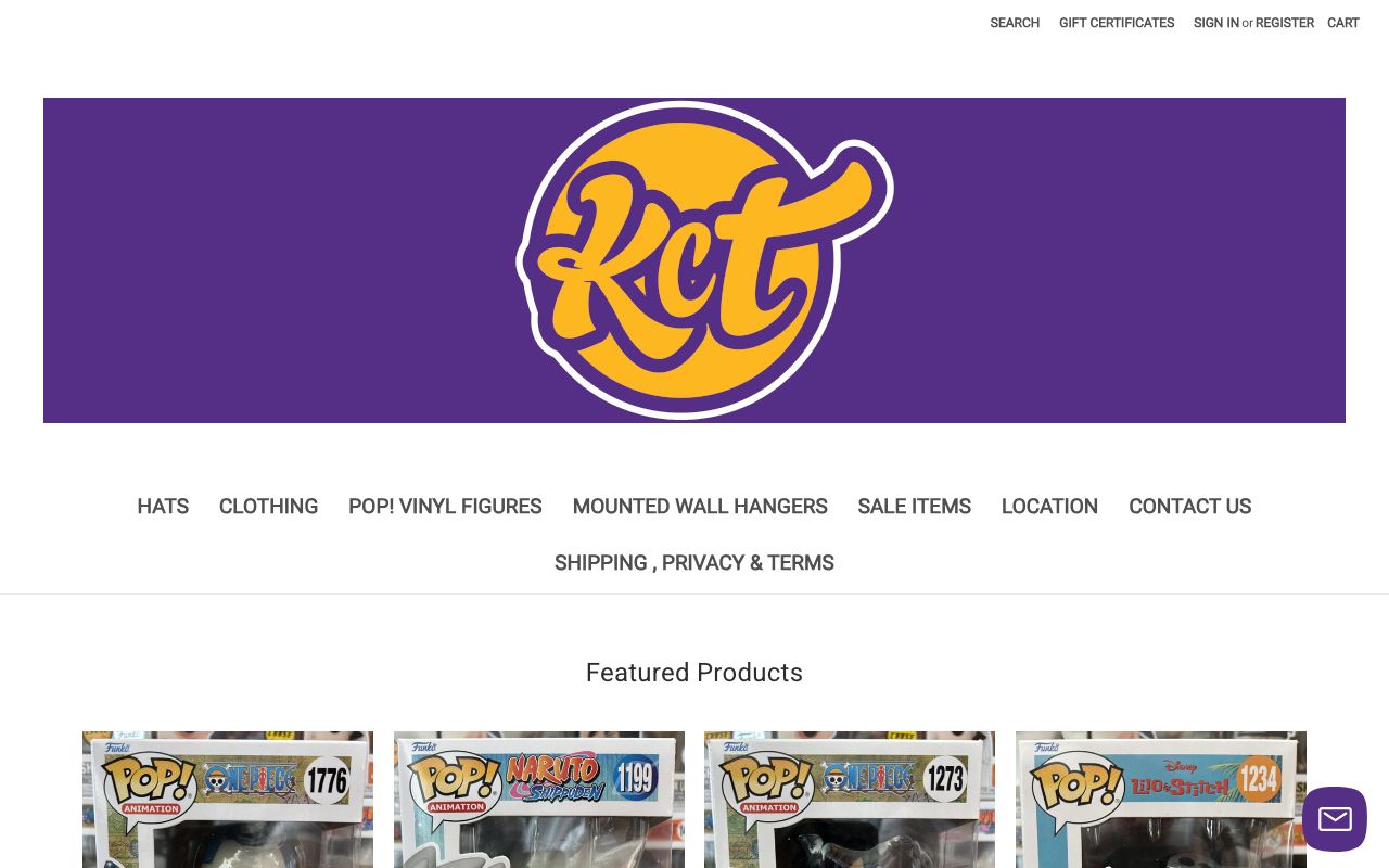 Preview of KCT Streetwear's website