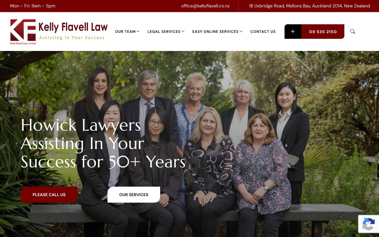 Preview of Kelly Flavell Law's website