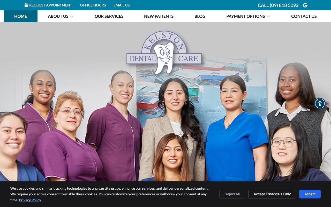 Preview of Kelston Dental Care's website