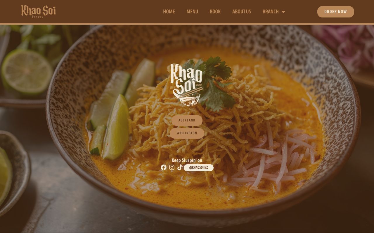 Preview of Khao Soi's website