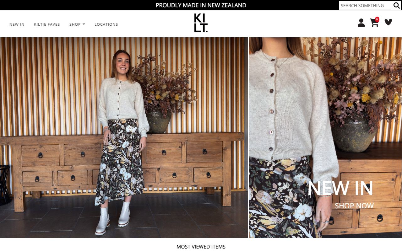 Preview of KILT Clothing's website