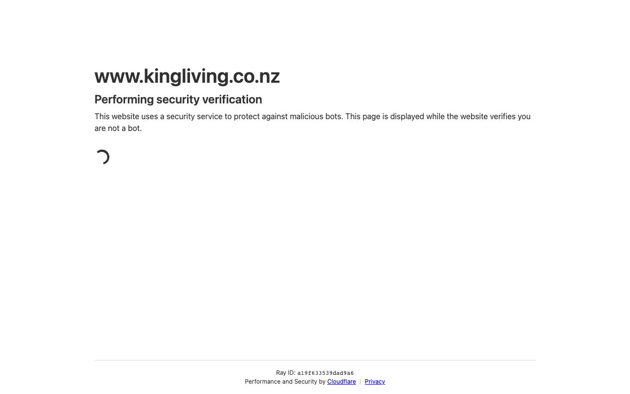 Preview of King Living Wairau Park's website