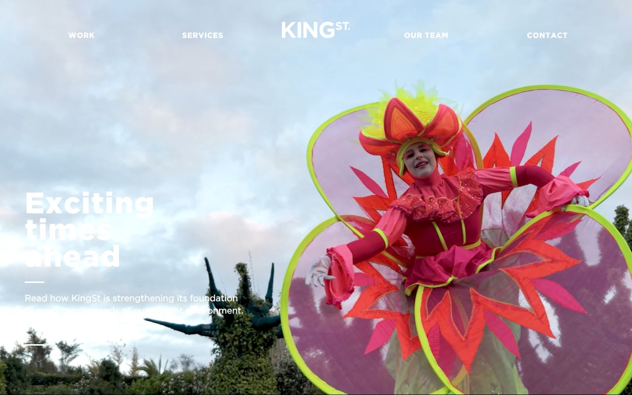 Preview of King St's website
