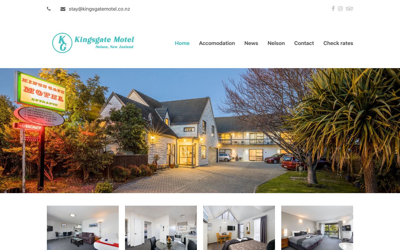 Preview of Kings Gate Motel's website