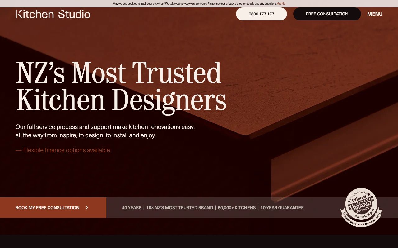 Preview of Kitchen Studio's website