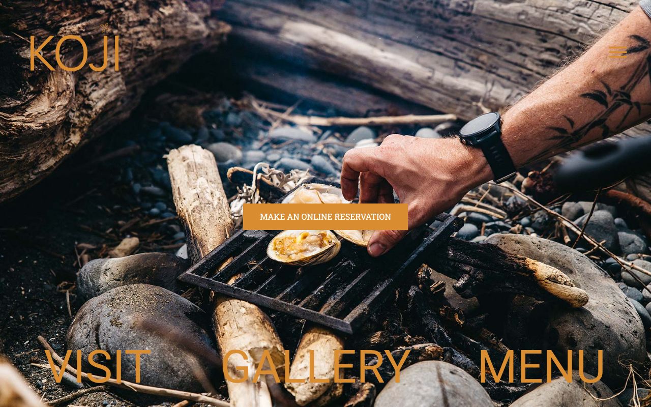 Preview of Koji's website