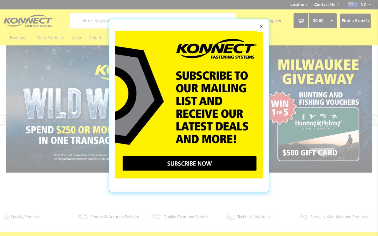 Preview of Konnect's website