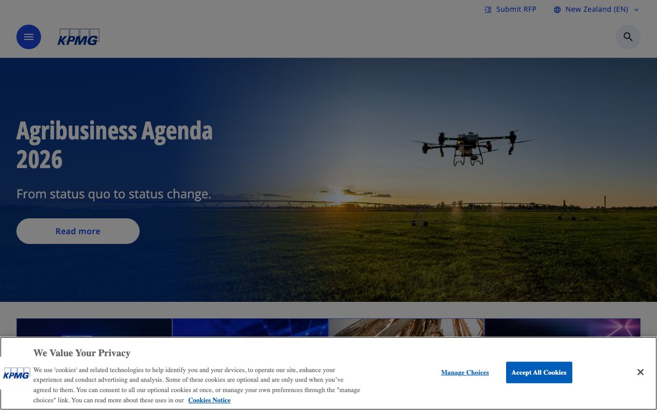 Preview of KPMG's website