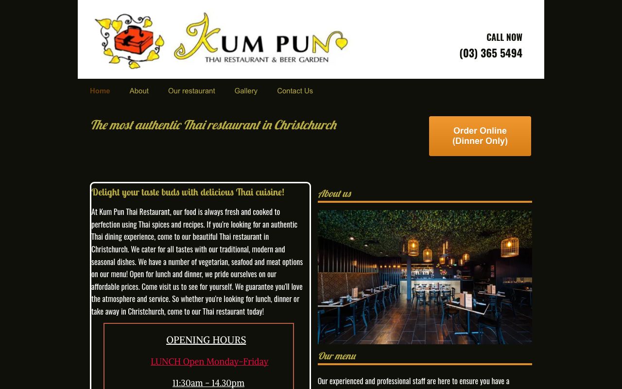 Preview of Kum Pun's website