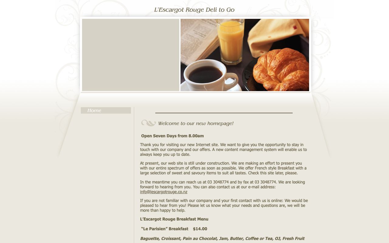 Preview of L'escargot Rouge's website