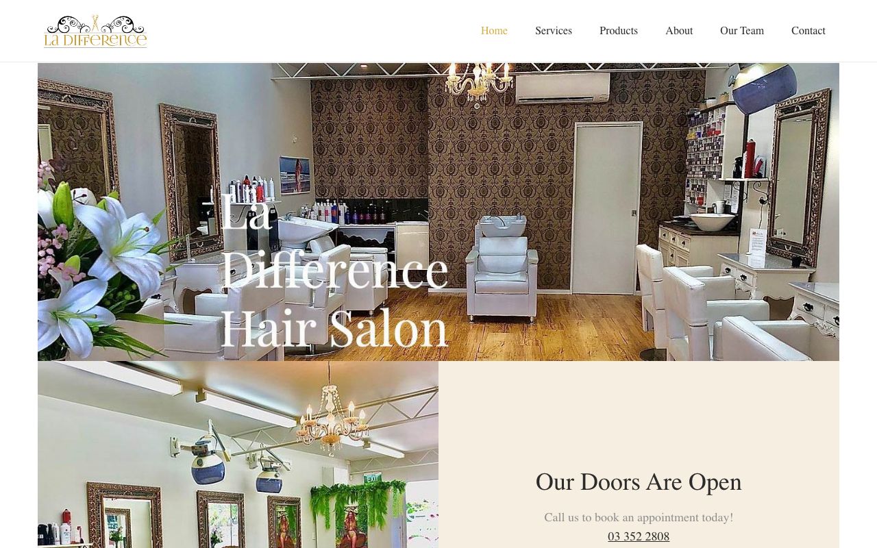 Preview of La Difference's website