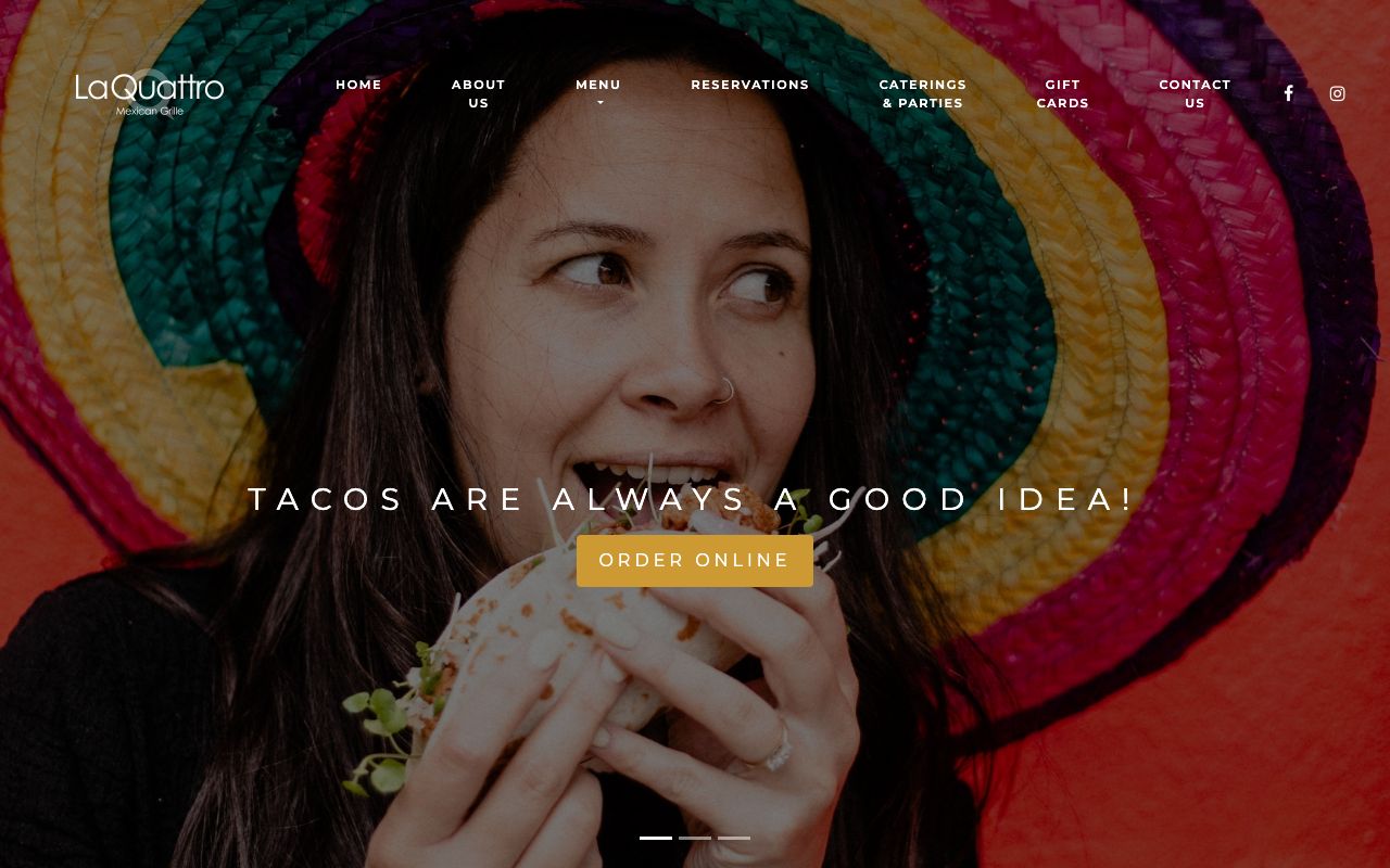 Preview of La Quattro's website