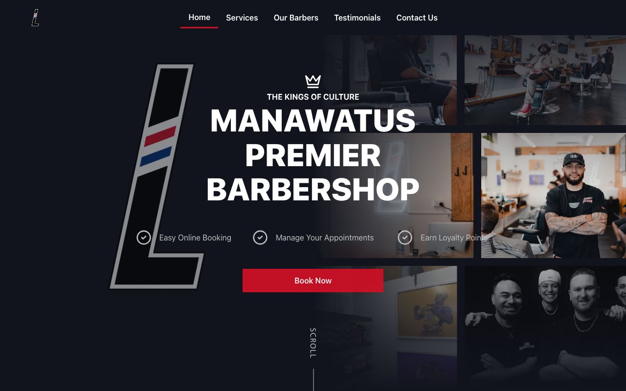 Preview of Lads Babershop's website