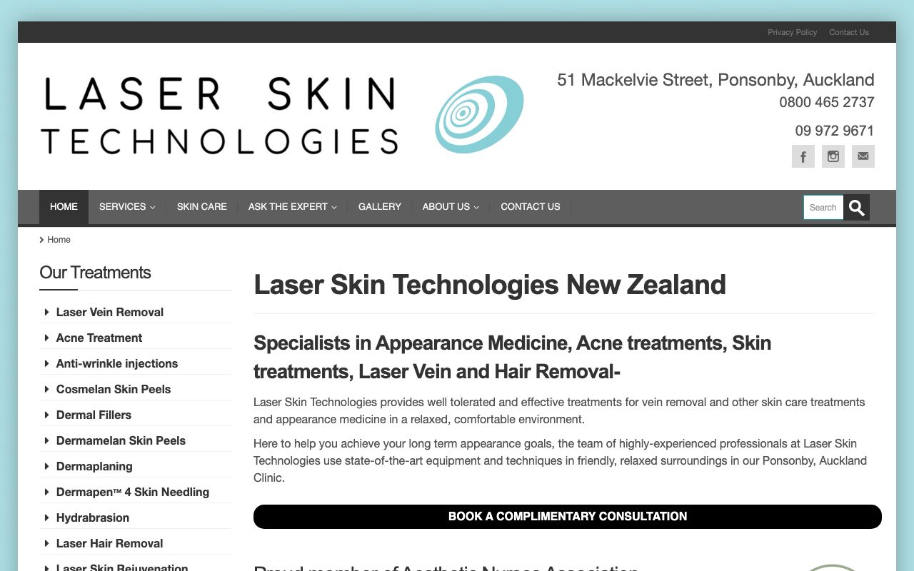 Preview of Laser Skin Technologies's website