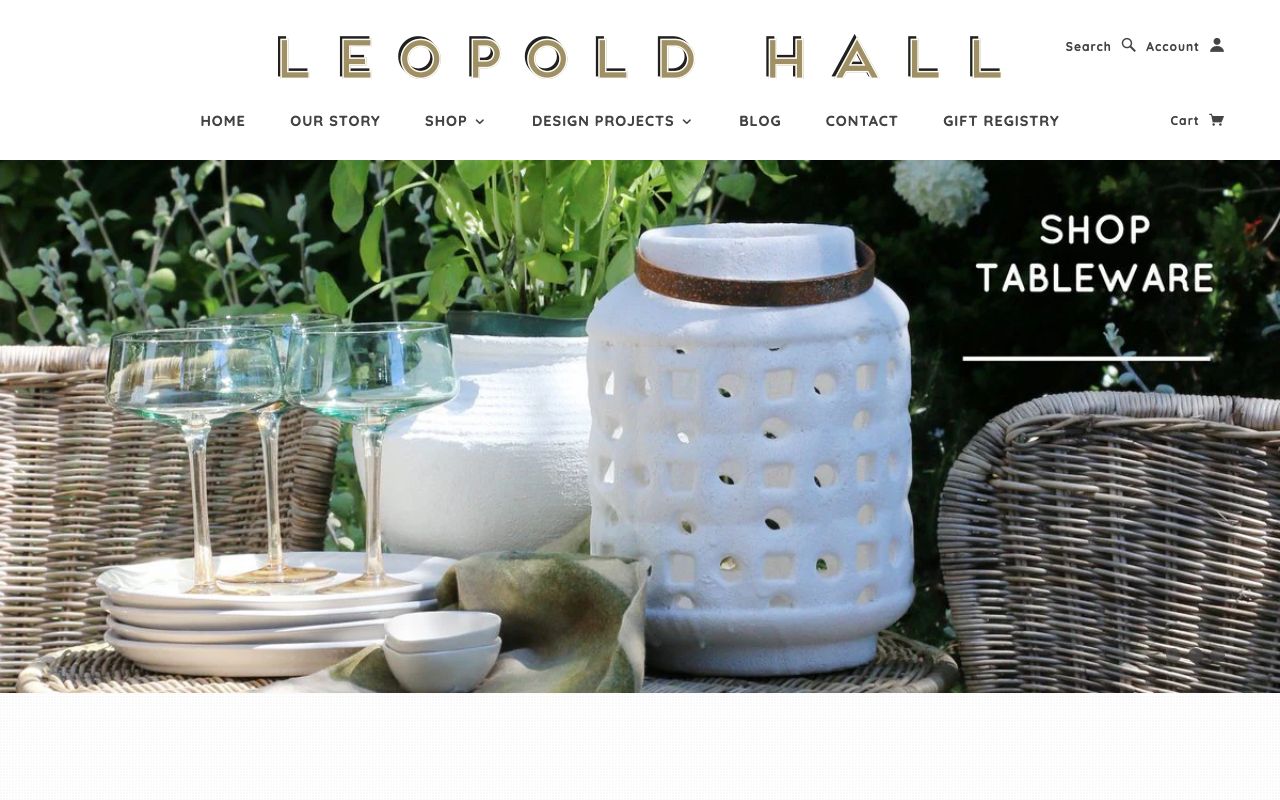 Preview of Leopold Hall's website