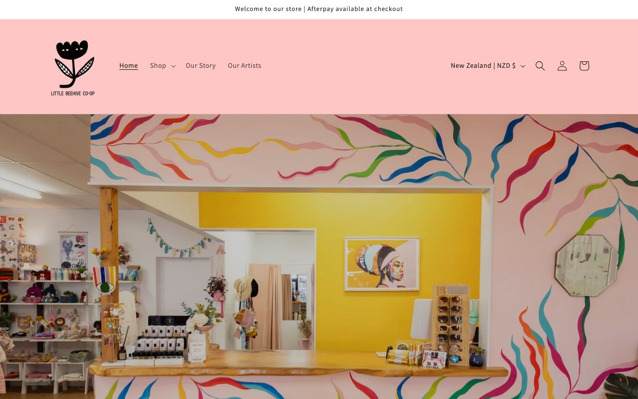 Preview of Little Beehive Co-op's website