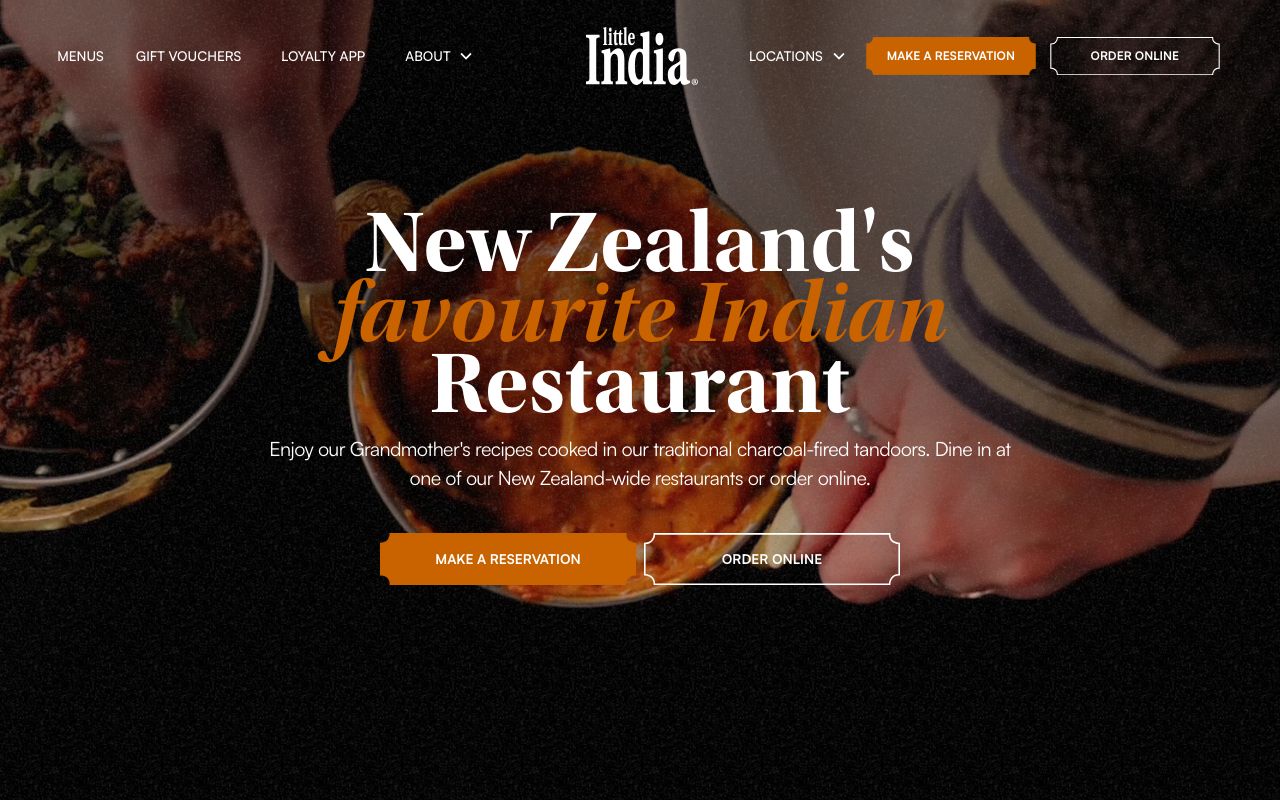 Preview of Little India's website