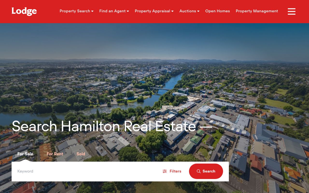 Preview of Lodge Real Estate's website