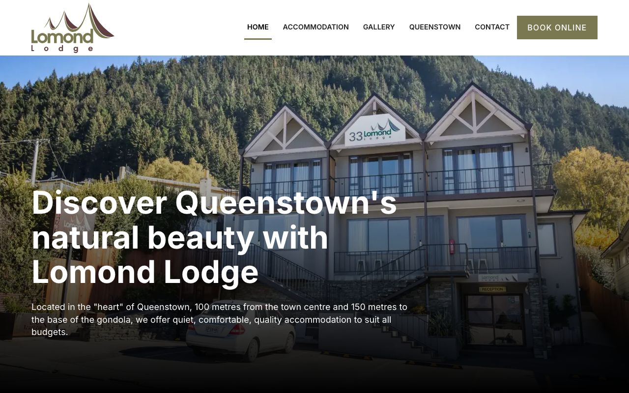 Preview of Lomond Lodge Motel & Apartments's website
