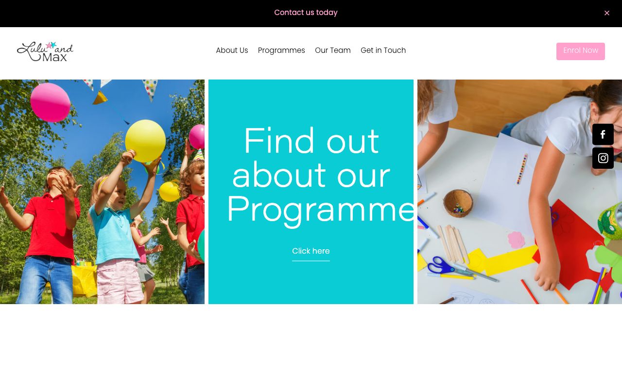 Preview of Lulu and Max's website