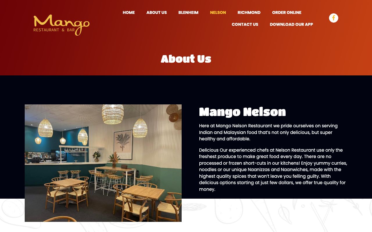 Preview of Mango's website