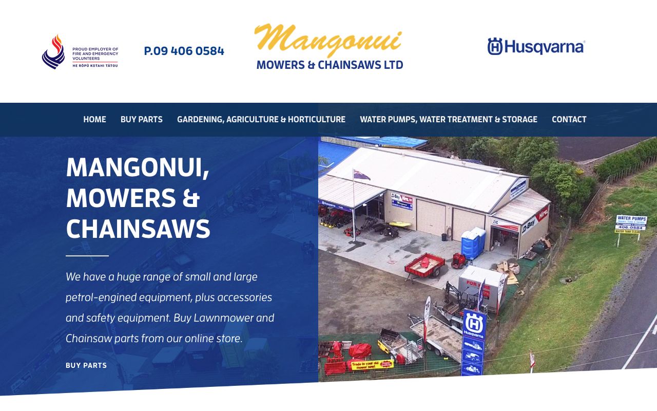 Preview of Mangonui Mowers & Chainsaws's website