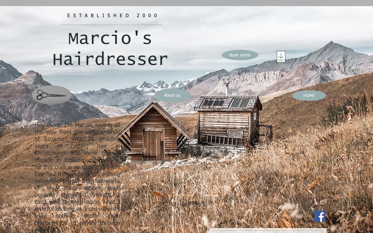 Preview of Marcio's Hairdresser's website
