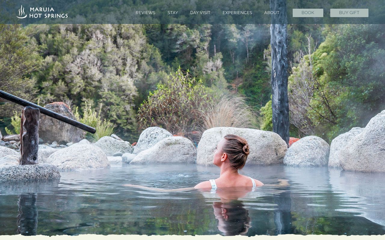 Preview of Maruia Hot Springs Thermal Resort's website