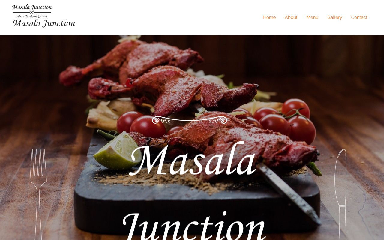 Preview of Masala Junction's website