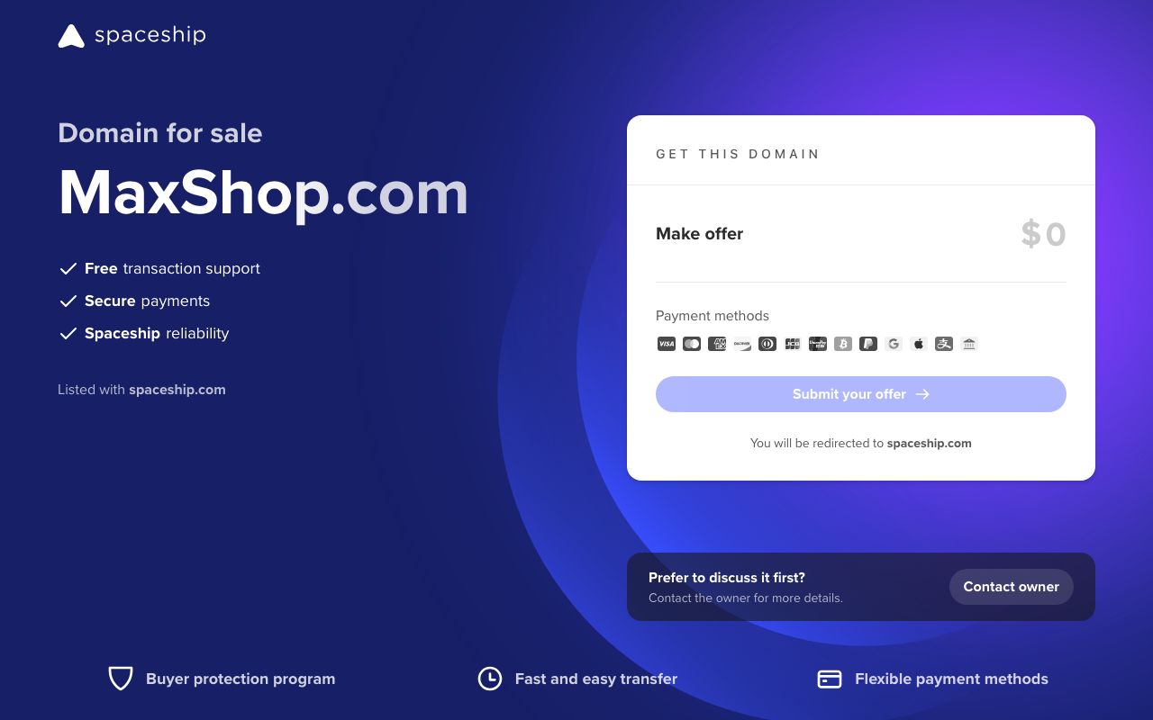 Preview of Max's website