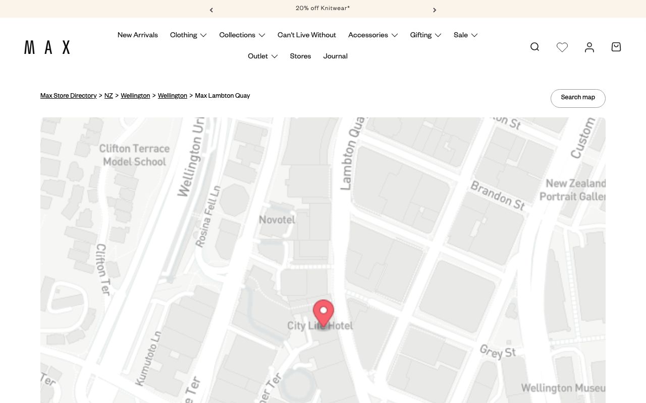Preview of Max's website