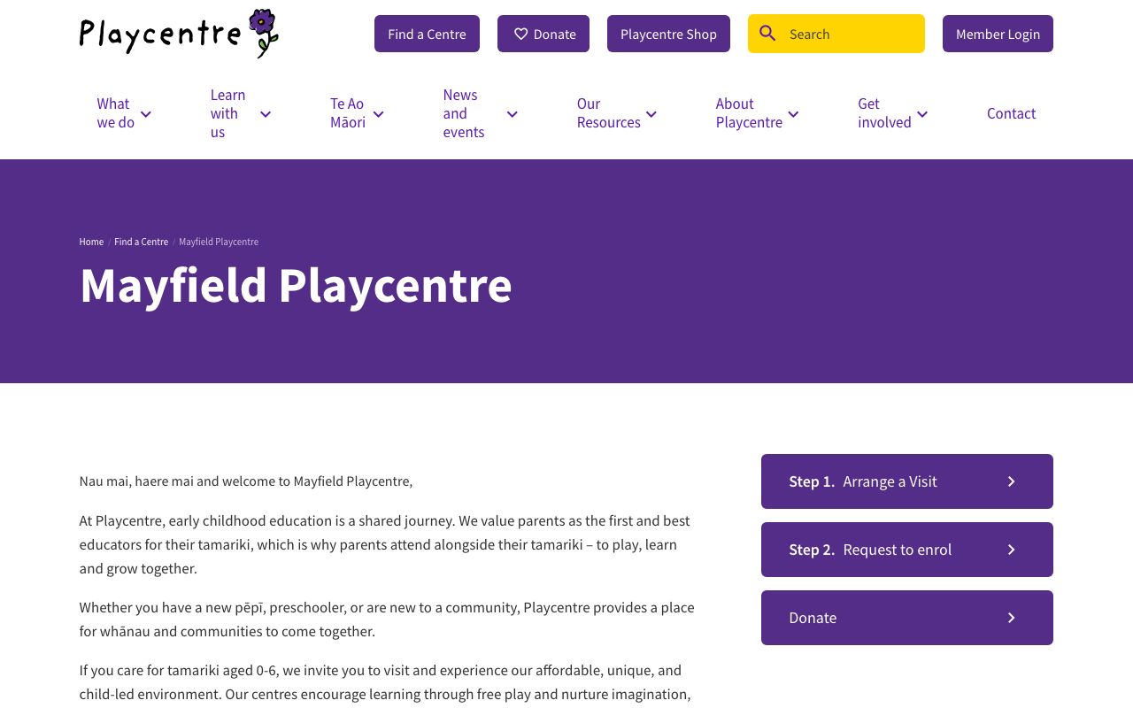 Preview of Mayfield Playcentre's website