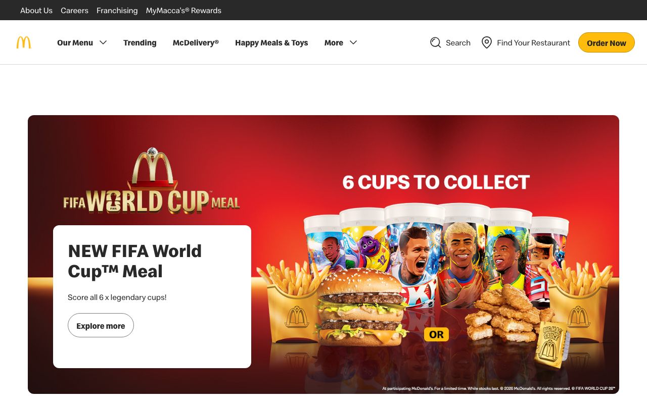 Preview of McDonald's Queenstown, Frankton's website