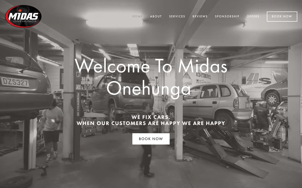 Preview of Midas's website