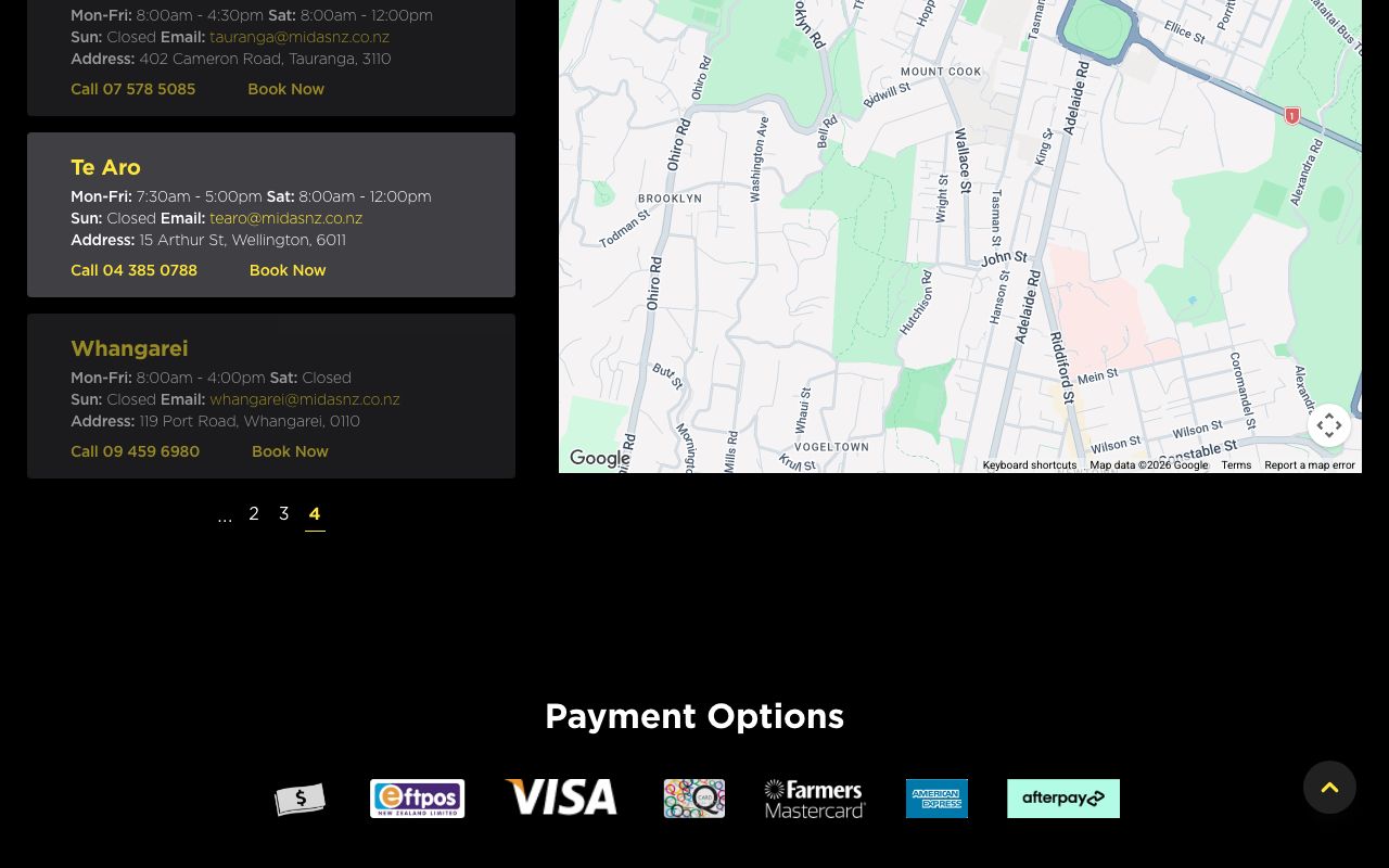 Preview of Midas's website