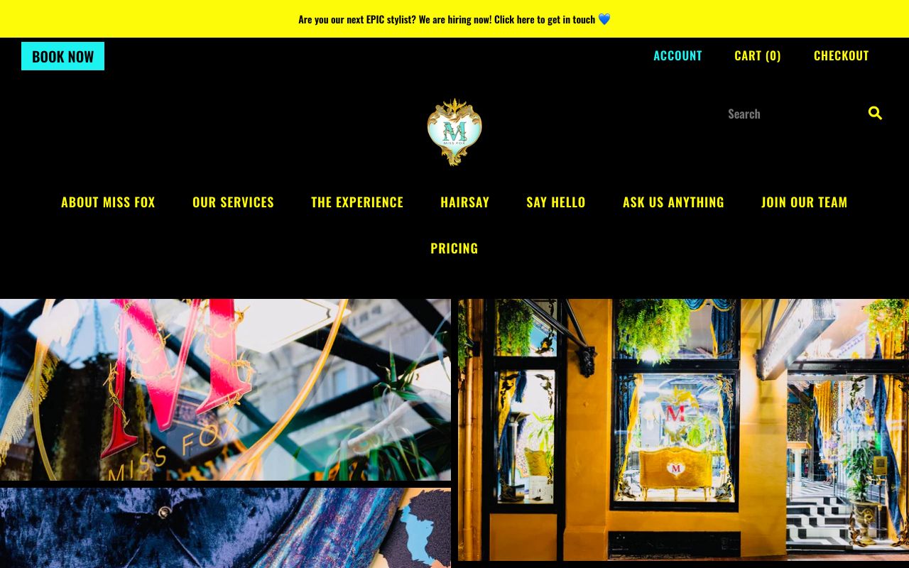Preview of Miss Fox's website
