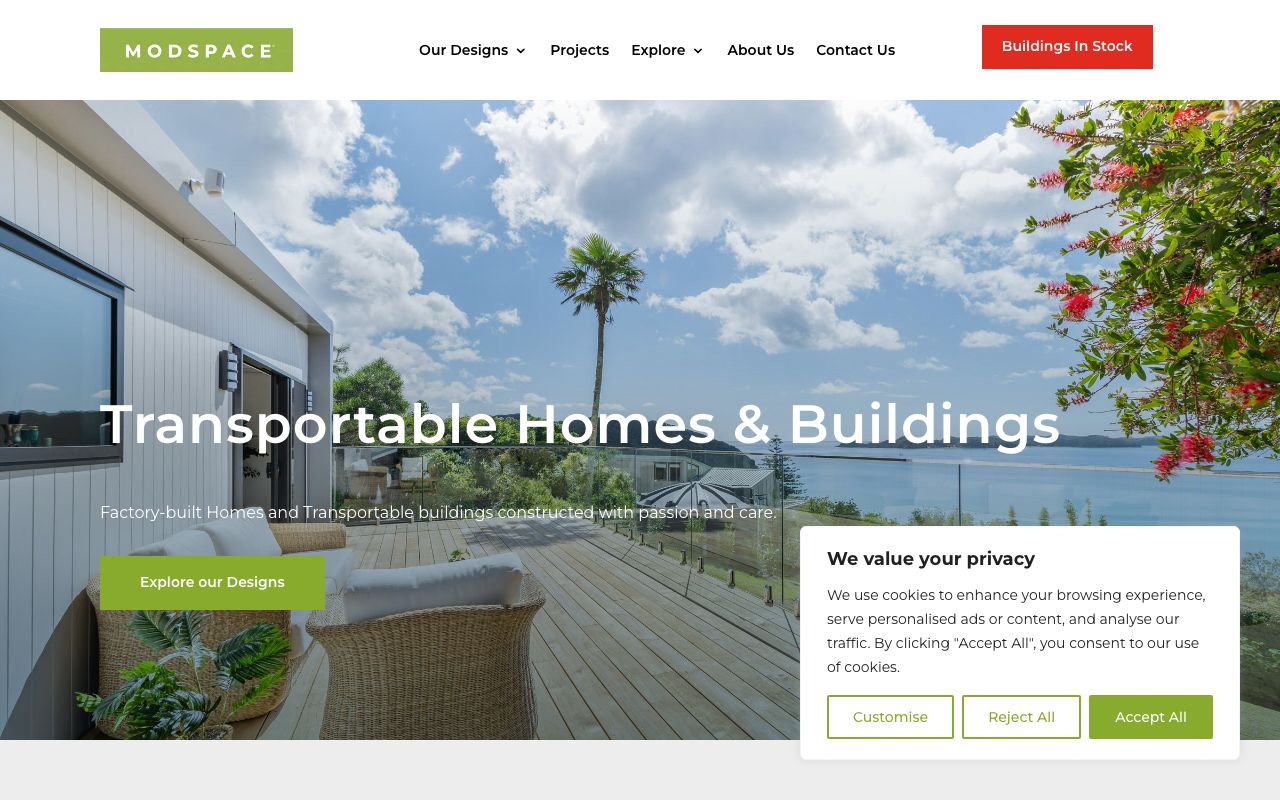 Preview of Modspace's website