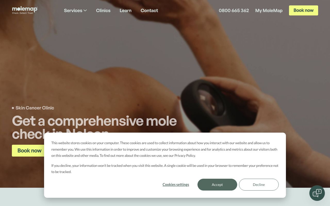 Preview of MoleMap's website